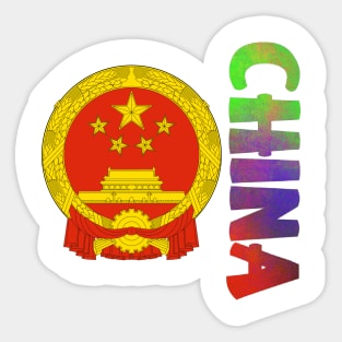 China - Chinese Coat of Arms Design Sticker